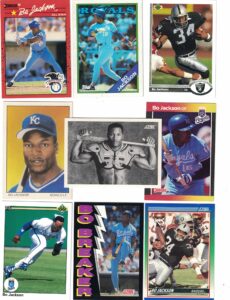 bo jackson / 50 different baseball & football cards featuring bo jackson