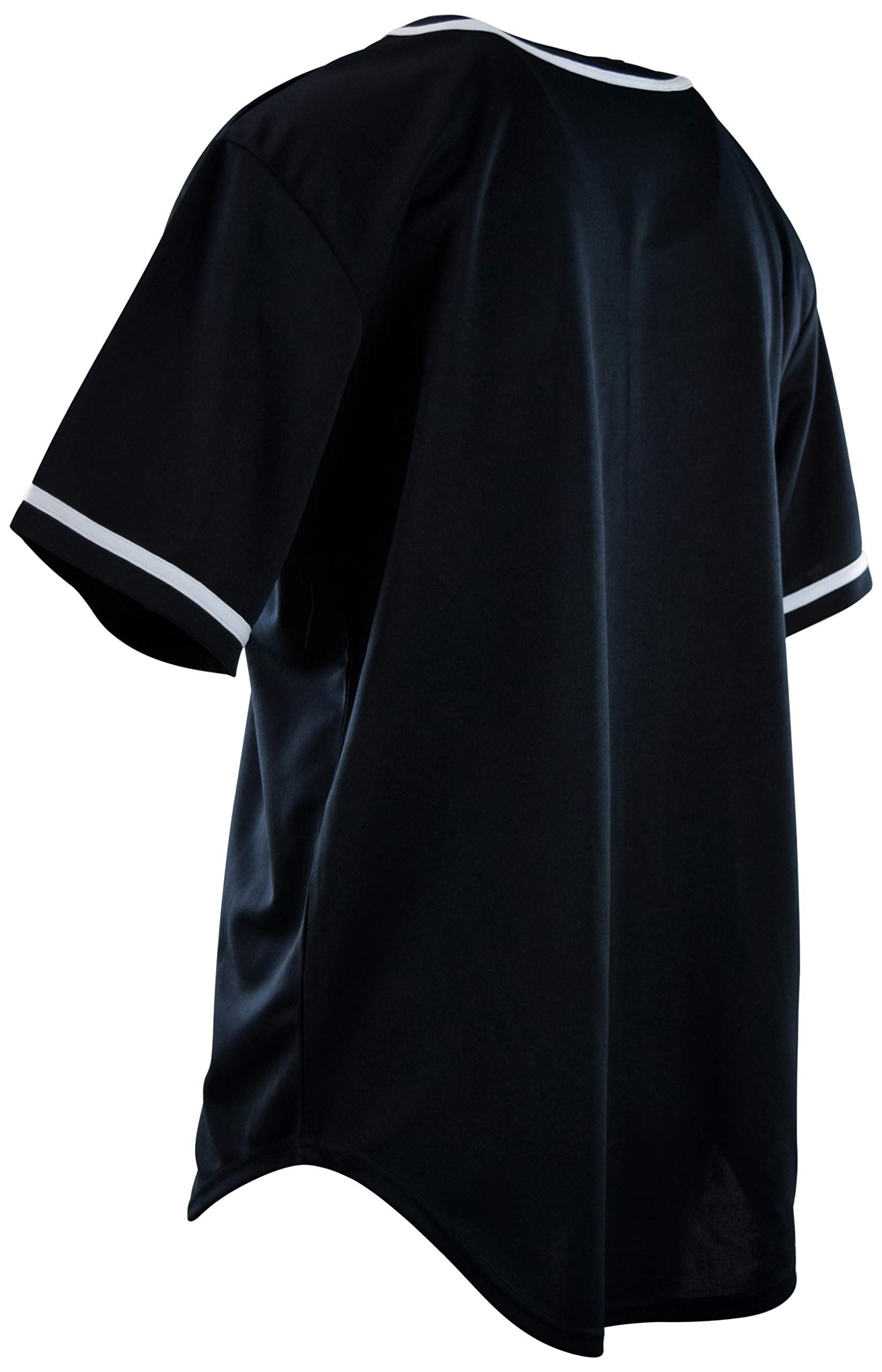 ChoiceApparel Mens Baseball Team Jerseys (Large, 077-Black)