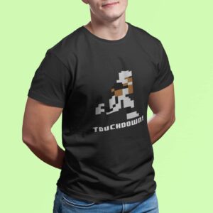 Pop Threads Tecmo Bo 8-Bit Retro Video Game Gamer Football Graphic Tee T-Shirt for Men Black L