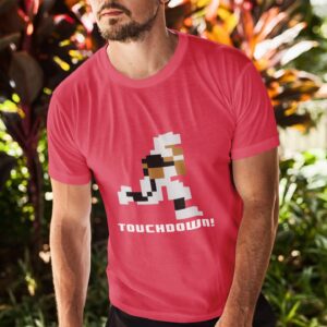 Pop Threads Tecmo Bo 8-Bit Retro Video Game Gamer Football Graphic Tee T-Shirt for Men Black L