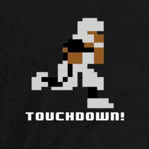 Pop Threads Tecmo Bo 8-Bit Retro Video Game Gamer Football Long Sleeve Tee T-Shirt Black M