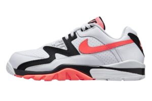 air cross trainer 3 low retro 90s design men size 8.0 to 13.0 color white, black, pure platinum, and hot lava (us_footwear_size_system, adult, men, numeric, medium, numeric_11)