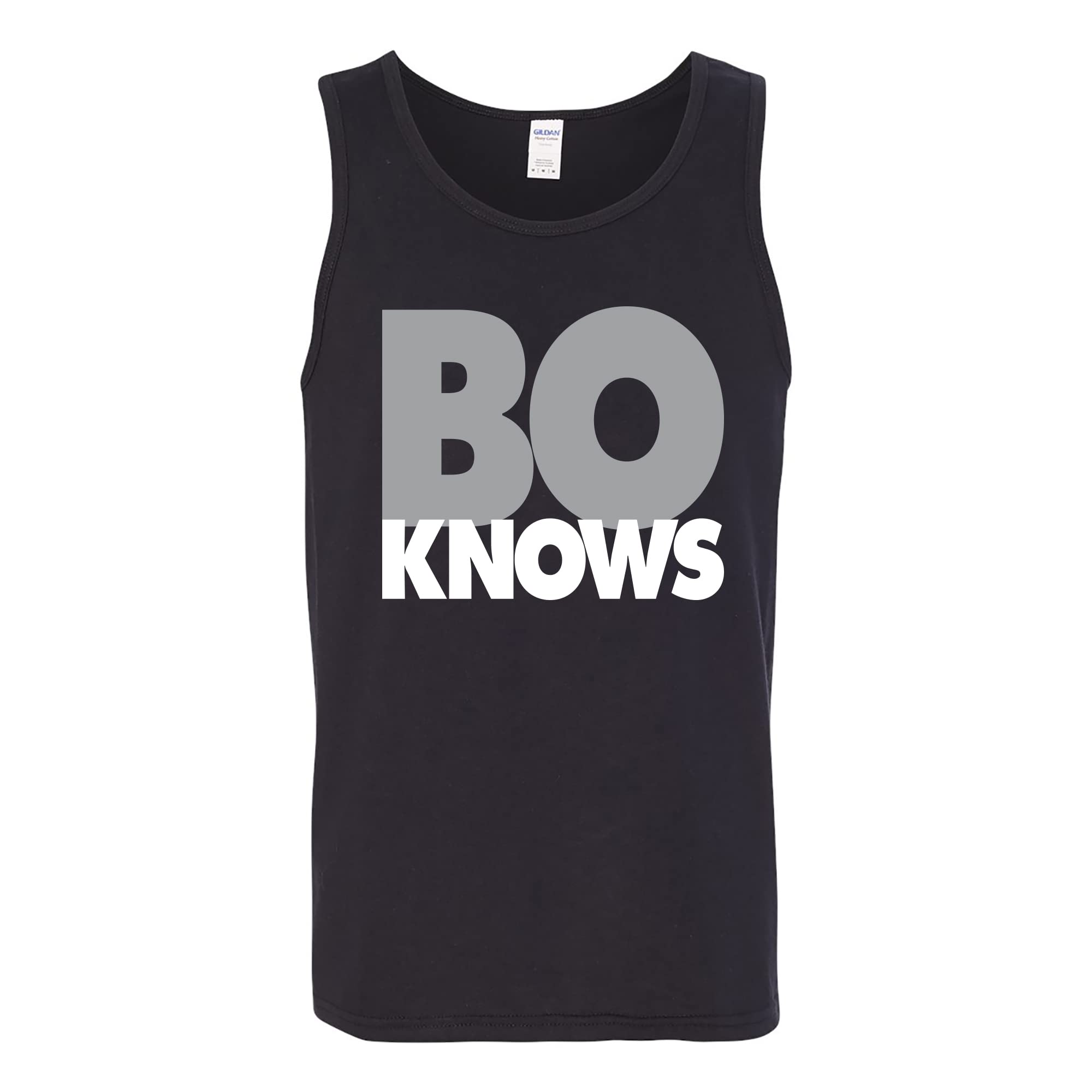 UGP Campus Apparel Bo Knows (Grey/Black) Mens Tank Top - X-Large - Black