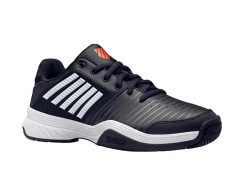 K-Swiss Men's Court Express Tennis Shoe, Jet Black/White/Spicy Orange, 9 M