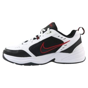 nike men's air monarch iv cross trainer, white/black, 7.5 regular us