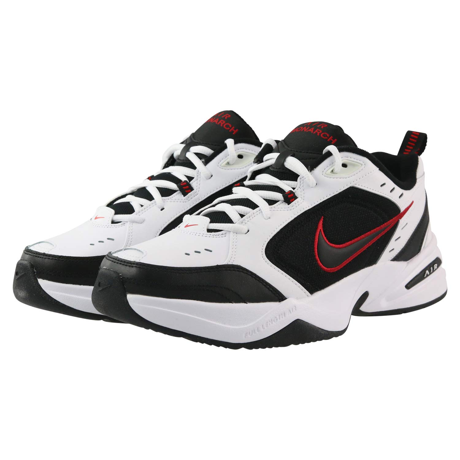 Nike Men's Air Monarch IV Cross Trainer, White/Black, 7.5 Regular US