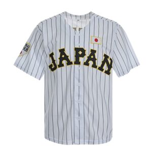 KYNKOW PARTYJERSEY Men's #16 Ohtani Hip Hop Short Sleeves Japan Baseball Jerseys White Black Stitched S-XXXL (as1, Alpha, m, Regular, Regular, White)