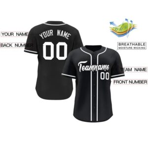 Custom Baseball Jersey Button Down Shirts Personalize Stitched Name and Number for Men Women Youth