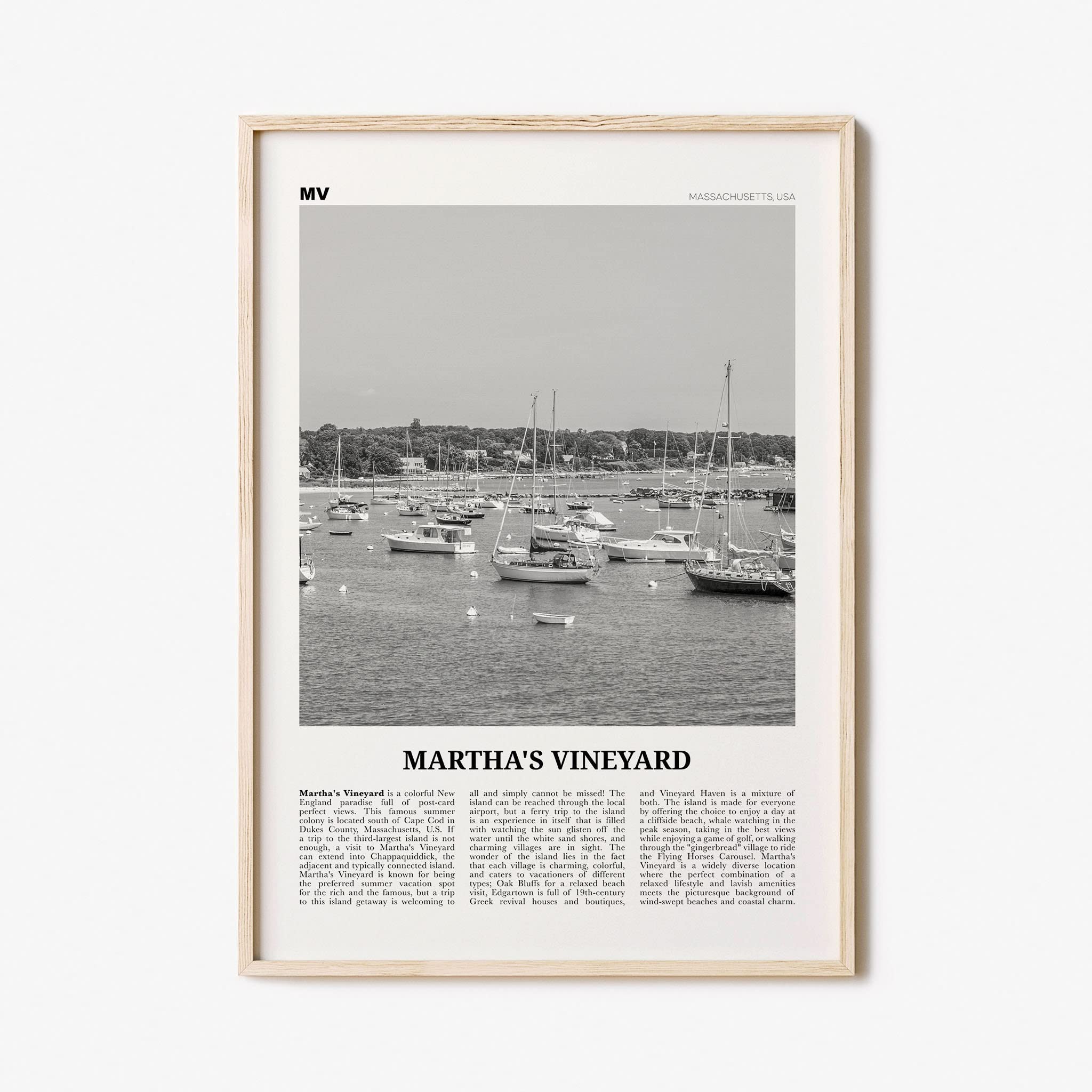 Martha’s Vineyard Print Black and White, Martha’s Vineyard Wall Art, Martha’s Vineyard Poster, Martha’s Vineyard Photo, Massachusetts, USA