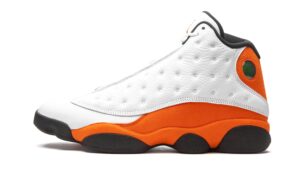 nike men's air jordan 13 retro starfish, white/black/starfish, 7.5