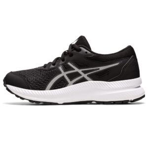 ASICS Kid's CONTEND 8 Grade School Running Shoes, 7, BLACK/WHITE