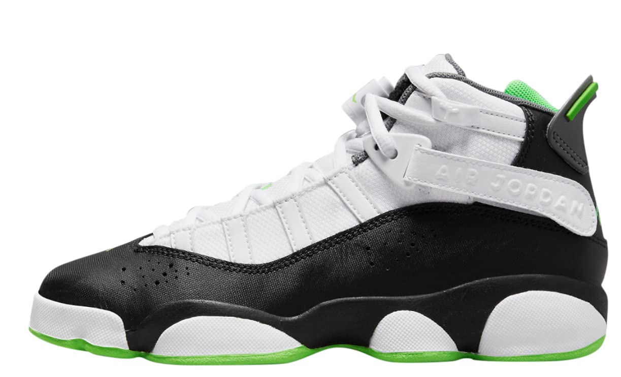 Big Kid's Jordan 6 Rings White/Green Strike-Black (323419 130) - 5