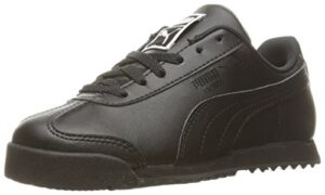 puma roma basic jr sneaker (little kid/big kid) , black/black, 6.5 m us big kid