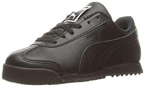 PUMA Roma Basic JR Sneaker (Little Kid/Big Kid) , Black/Black, 6.5 M US Big Kid