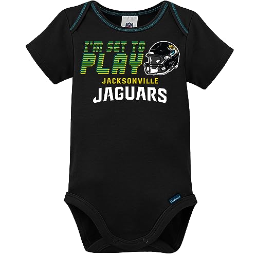 Gerber Unisex Baby Baby Boys NFL 3 Pack Short Sleeve Onesie Bodysuit, Team Color, 0-3 Months