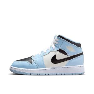 jordan little kid's 1 mid ice blue/black-sail-white (640737 401) - 10.5