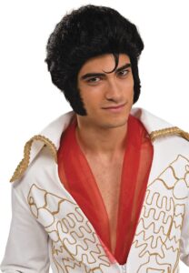 rubie's mens elvis now, black wig party supplies, as shown, one size us