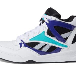 Reebok Unisex BB4590 High Top Basketball Shoe, White/Black/Classic Teal, 12 US Men