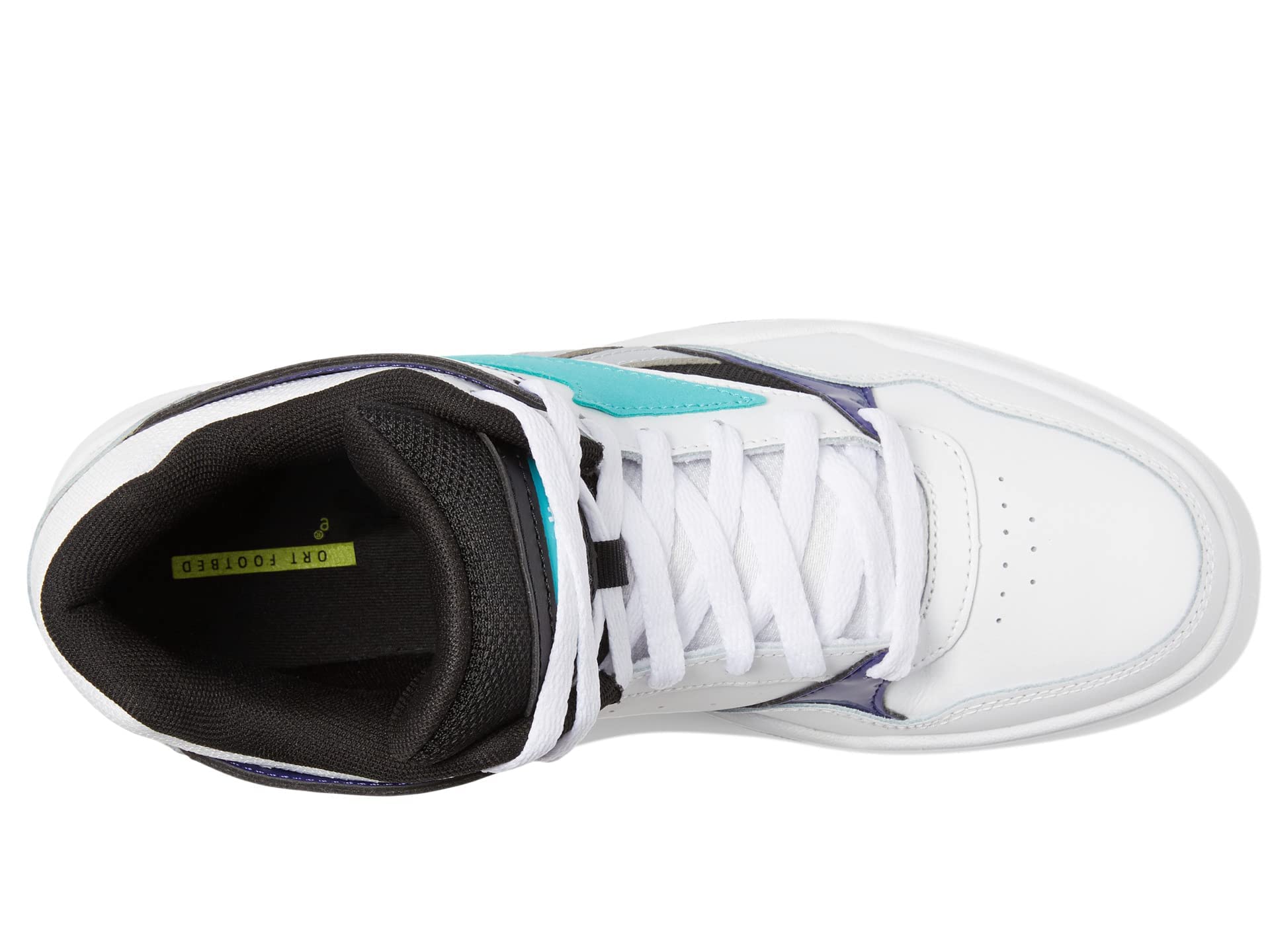 Reebok Unisex BB4590 High Top Basketball Shoe, White/Black/Classic Teal, 12 US Men