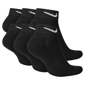 Nike Everyday Cushion Low Training Socks, Unisex Nike Socks, Black/White (6 Pair), M