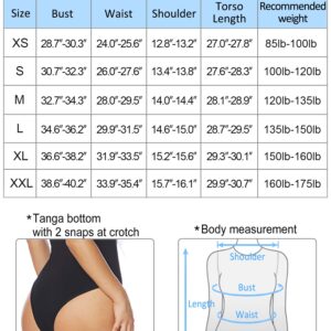 MANGOPOP Short Sleeve Body Suits Women Round Neck Bodysuits for Women Ribbed Bodysuit Shirts