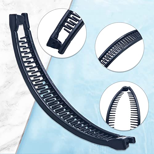 1st Choice 3 Pieces Clincher Combs Banana Combs Banana Clip Grip Comb Fishtail Fish Hair Lady Fish Shape Ponytail Banana Clip Girls Long Women Clamp Accessory