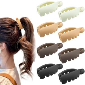 8 Pcs Matte Banana Hair Clips Twist Ponytail Holder Hair Claw Clips Strong Hold French Barrettes Fine Hair Jaw Clips Accessories for Women