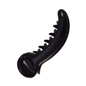 Yukta Eternals Premium Quality Duck Teeth Hair Clip, Clutchers with Covered Spring with Inner Teeth. (Black Color) - Pack of 3 (HC-02)