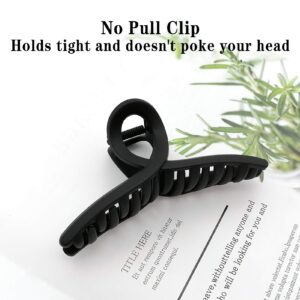 Nalodu 4.3 Inch Hair Claw Clips Large No Slip Big Matte Jaw Butterfly Clip for Thin Fine Thick Hair Women, 4 Pack