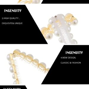 2 Piece Pearl Hair Clip Hair Clip Jewelry Banana Clip Headgear Women's Hair Clip Girls Ponytail Hair Clip Hair Clip Accessories