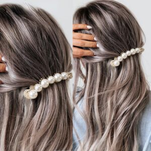 2 Piece Pearl Hair Clip Hair Clip Jewelry Banana Clip Headgear Women's Hair Clip Girls Ponytail Hair Clip Hair Clip Accessories