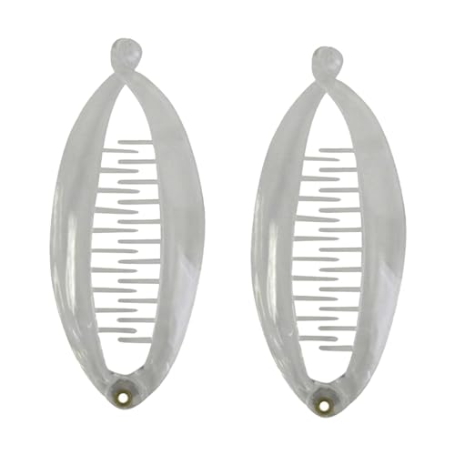 SET OF TWO Clear 3.5 Inch Mini Banana Clip Hair Clincher