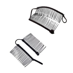 2Pcs Banana Clips Comb Stretch Banana Hair Clip Clincher Comb Hair Clamp Ponytail Holder Grip for Women Girls Thick Hair Curly Hair