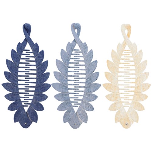 Scalloped Leaf Banana Clip - Set of 3