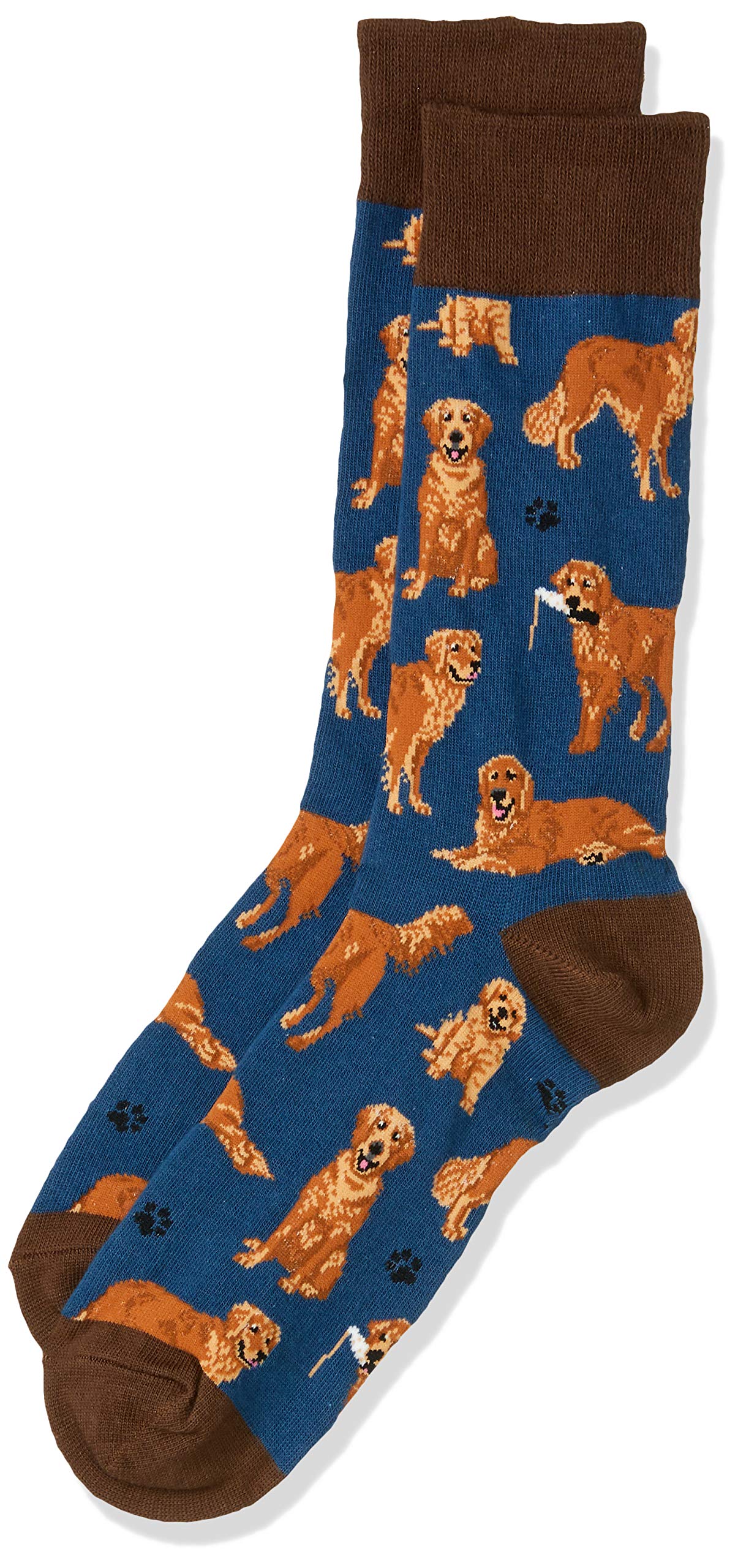 Socksmith Golden Retrievers Socks Blue Size 10-13, 1 EA