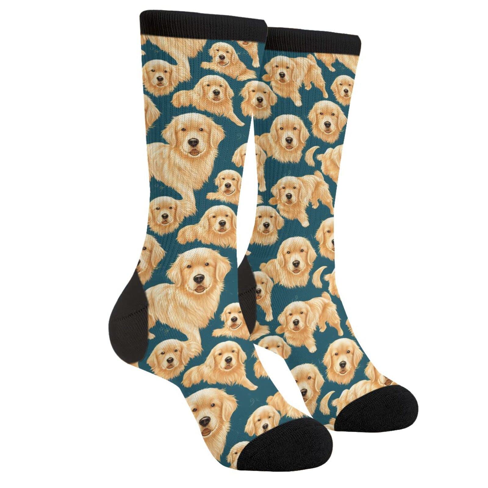 Sigouyinei Cute Golden Retriever Yellow Labrador Labradors Puppy Dog Animal Casual Funny Funky Novelty Socks For Men Women