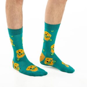 Good Luck Sock Men's Golden Retriever with Tennis Balls Socks, Adult, Shoe Size 7-12