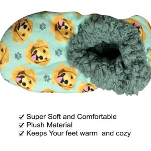 Golden Retriever Super Soft Slippers - E&S Pets - Golden Retriever Gifts - Cozy House Slippers - Non Skid Bottom - One Size Fits Most - Sherpa slipper - Pet Lover Gifts For Men And Women