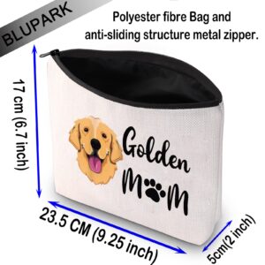 BLUPARK Golden Retriever Mom Gifts Golden Mom Cosmetic Bag Dog Lover Gift for Golden Retriever Mama (GOLDEN MOM)