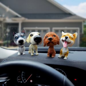 COGEEK Bobble Head Dogs Bobbing Heads Car Dash Puppy Car Decoration (Golden Retriever)