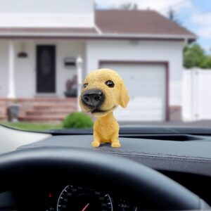 COGEEK Bobble Head Dogs Bobbing Heads Car Dash Puppy Car Decoration (Golden Retriever)