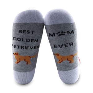 mbmso 2 pairs best golden retriever mom ever socks golden retriever mom gifts dog lover gifts (2 pairs golden retriever mom socks)