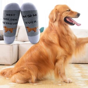 MBMSO 2 Pairs Best Golden Retriever Mom Ever Socks Golden Retriever Mom Gifts Dog Lover Gifts (2 Pairs Golden Retriever Mom Socks)