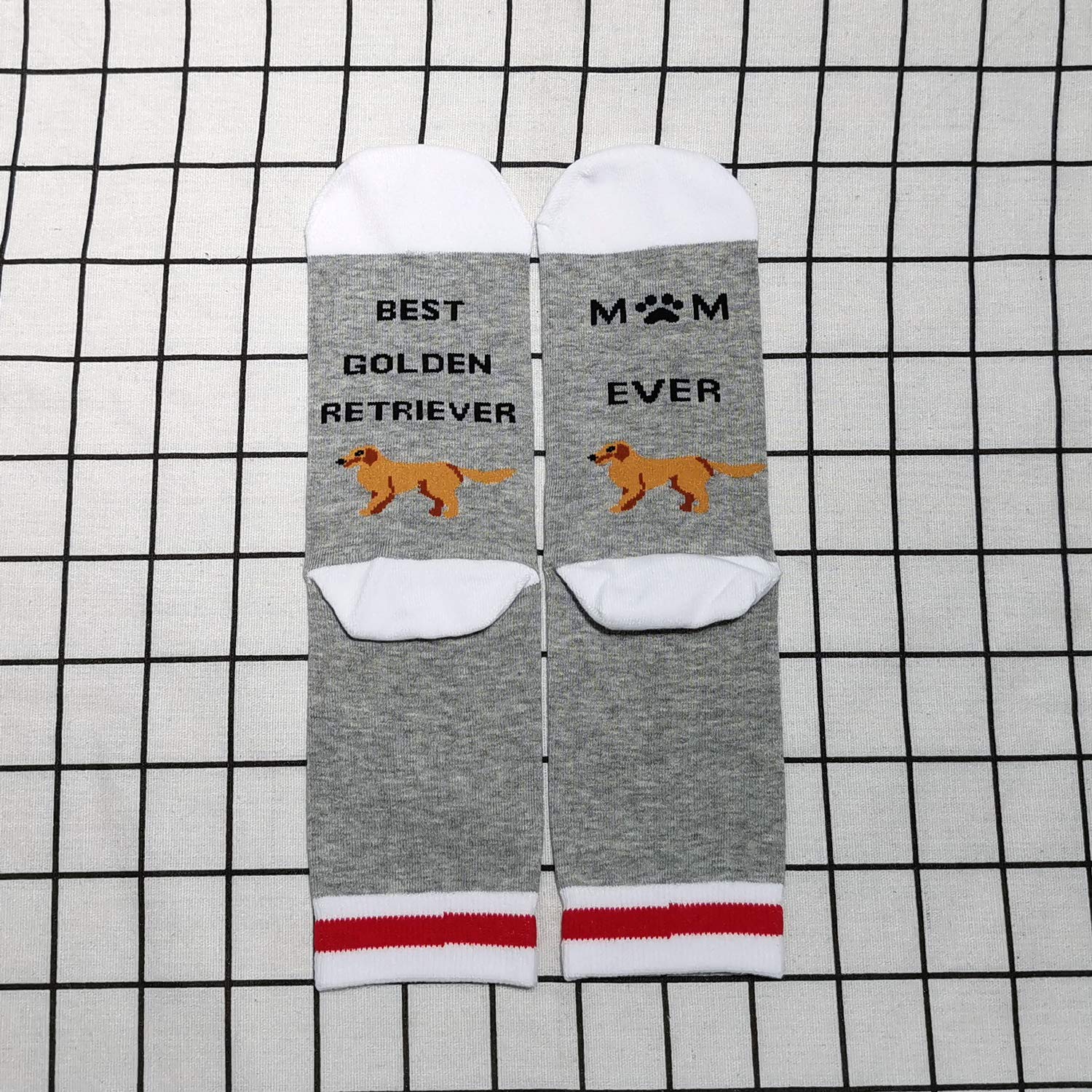 MBMSO 2 Pairs Best Golden Retriever Mom Ever Socks Golden Retriever Mom Gifts Dog Lover Gifts (2 Pairs Golden Retriever Mom Socks)