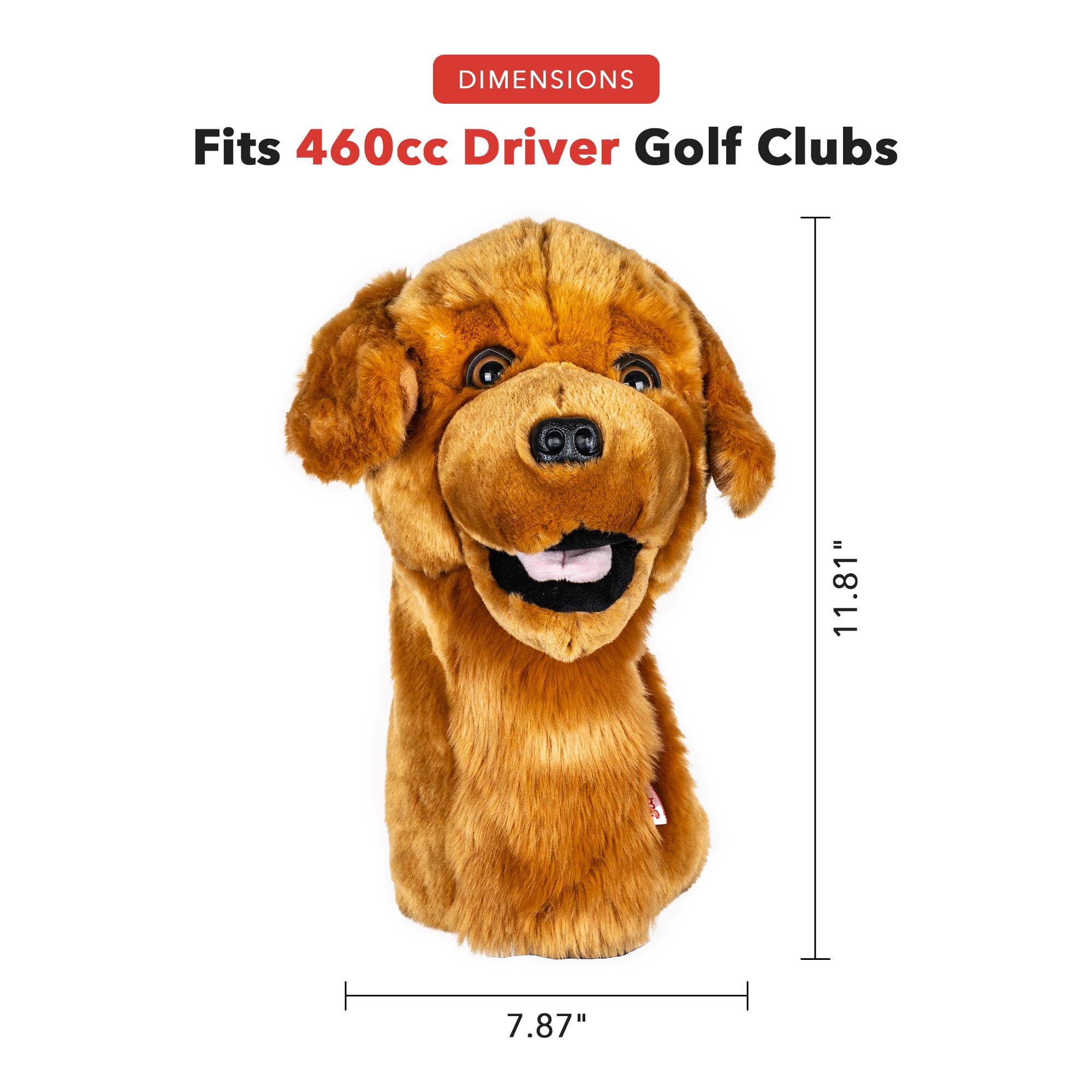 Daphne’s Golden Retriever Driver Headcover | Premium Driver Headcovers | Funny Golf Club Covers | Stylish Protection for Your Clubs | Men's Golf Gear | Driver Headcover for Men and Women