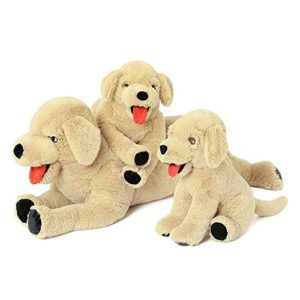 Lanmore 29" Dog Stuffed Animal Large Puppy Plush Golden Retriever Hugging Pillow for Kids Girlfriend Dogs, Gift for Birthday Christmas Valentine's Day Halloween(Light Brown)