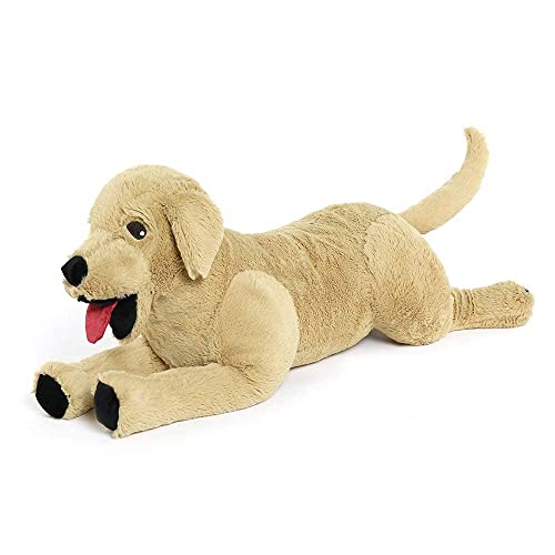 Lanmore 29" Dog Stuffed Animal Large Puppy Plush Golden Retriever Hugging Pillow for Kids Girlfriend Dogs, Gift for Birthday Christmas Valentine's Day Halloween(Light Brown)