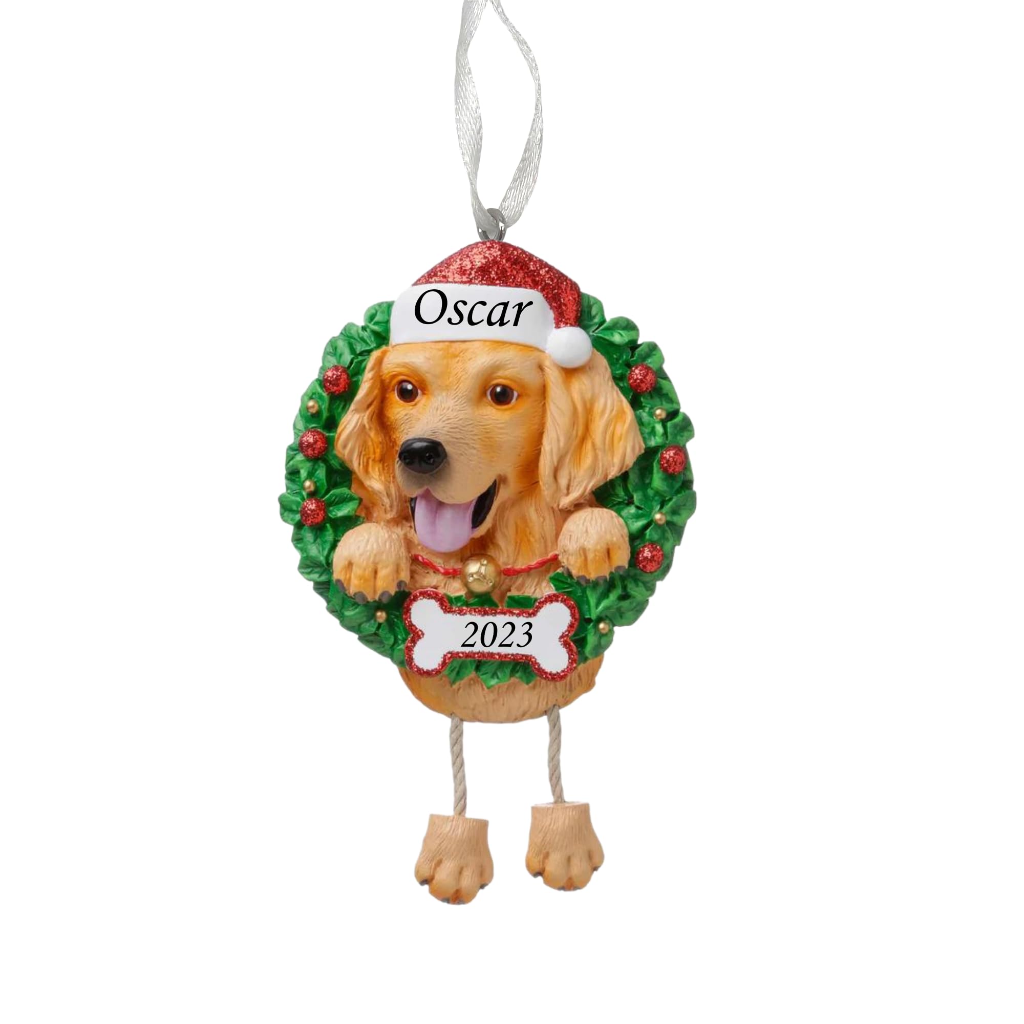 2023 Personalized Ornament Pure Dog Breed Golden Retriever Christmas Tree Ornament Professional Customized Decoration Pet Dog Puppy Dog Ornament Free Personalization