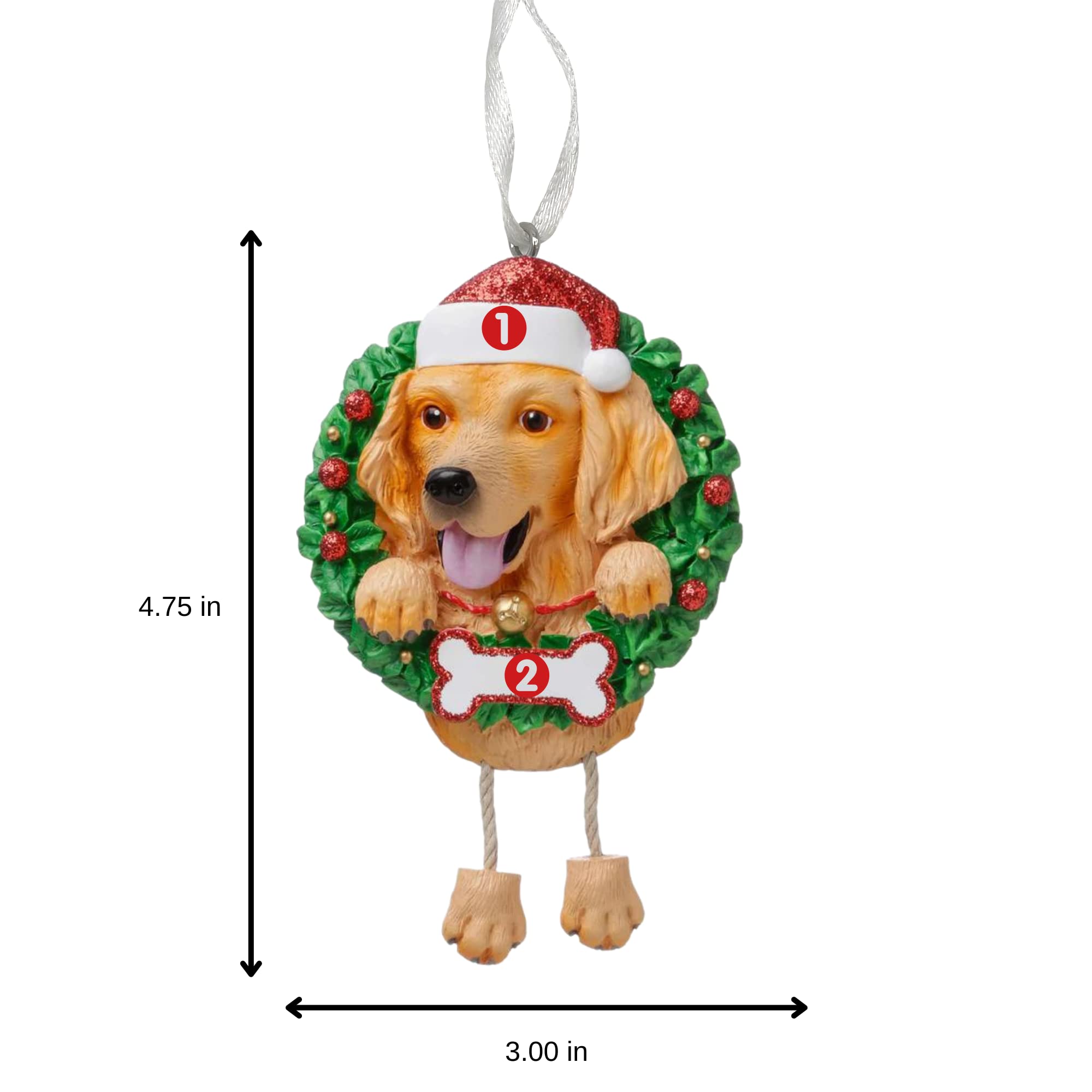 2023 Personalized Ornament Pure Dog Breed Golden Retriever Christmas Tree Ornament Professional Customized Decoration Pet Dog Puppy Dog Ornament Free Personalization