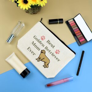 Golden Retriever Mom Gifts Makeup Bag Golden Retriever Lover Gift Golden Mom Cosmetic Bag Golden Retriever Owner Gift Dog Lover Gift for Women Mother's Day Birthday Christmas Gift for Her Travel Pouch